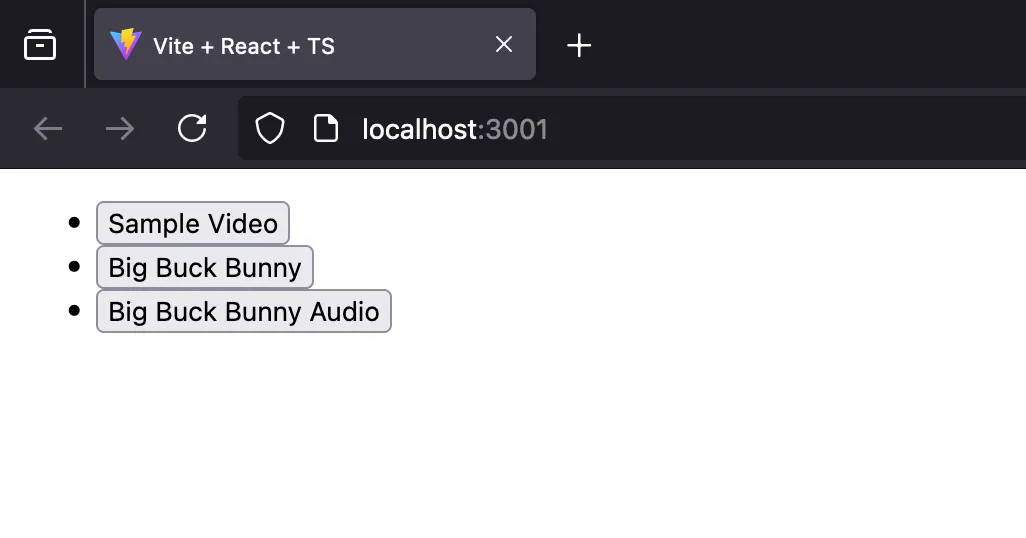List of uploaded media